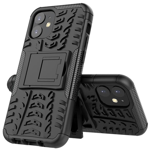 Funda con soporte de doble capa AMZER Hybrid Warrior para Apple iPhone 12