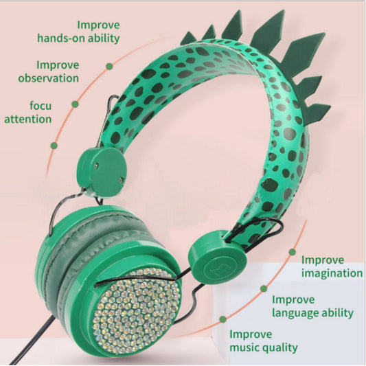 Kopfmontiertes kabelgebundenes Kinder-Headset mit Weizen-Cartoon