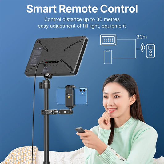 Ulanzi VIJIM K20 pro Desktop Led Panel Lights Photography Studio Lamp Fill light With Super Clamp Extend Stand for Live Stream