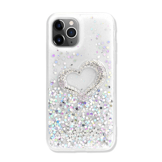 Liebe Herz Kristall Glitzernd Funkelnd Juwelen Handyhülle Schutzhülle für iPhone