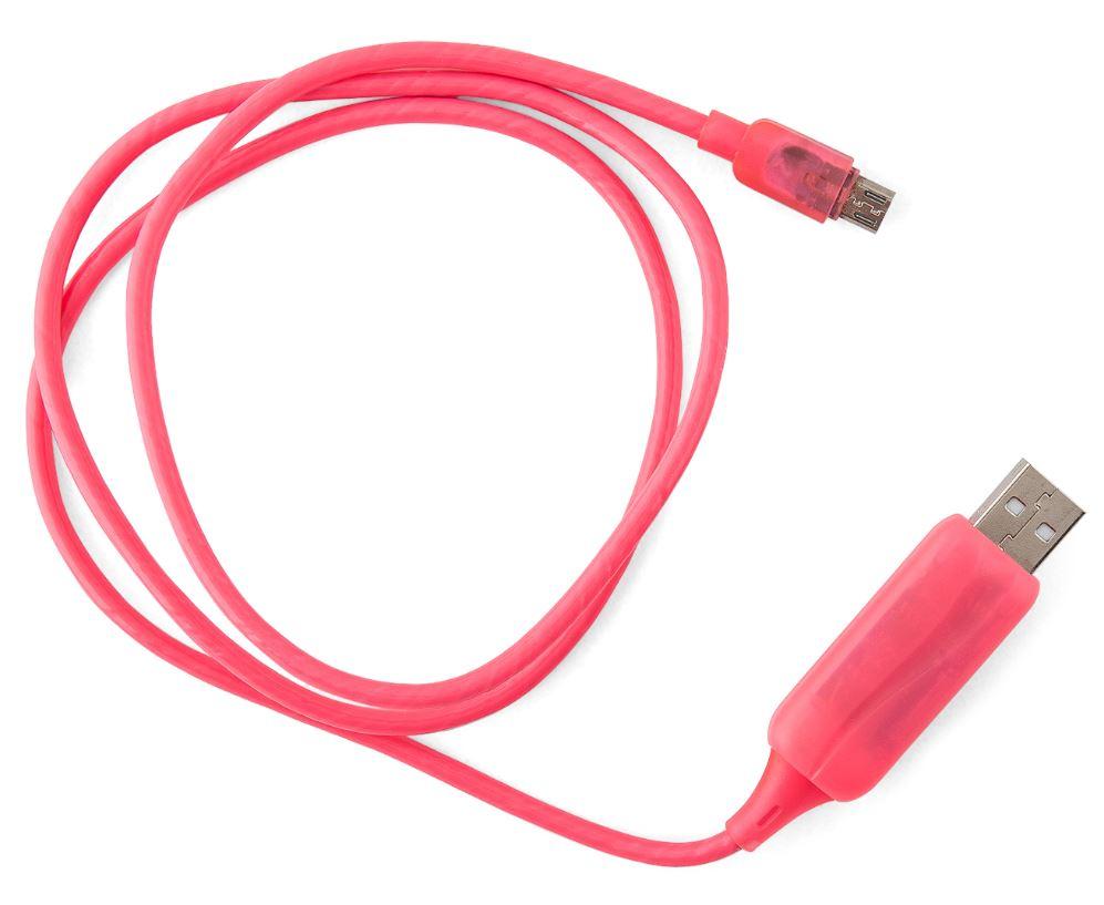 Cable de datos y carga Micro USB LED de 1 m con flujo visible GENÉRICO