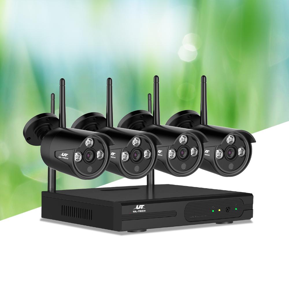 UL-tech Kabelloses CCTV-Sicherheitssystem 8-Kanal NVR 3MP 4 Bullet Kameras