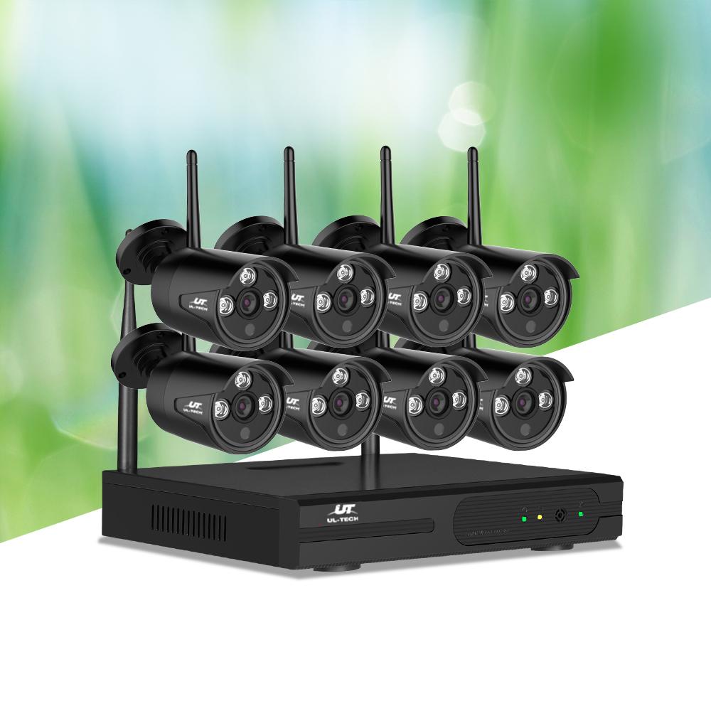 UL-tech Kabelloses CCTV-Sicherheitssystem 8-Kanal NVR 3MP 8 Bullet-Kameras