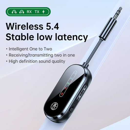 Bluetooth-Compatible Transmitter Receiver 3.5mm Supports 2 AirPods Or Headphones Wireless BT Receiver for Car PC TV Gym Switch