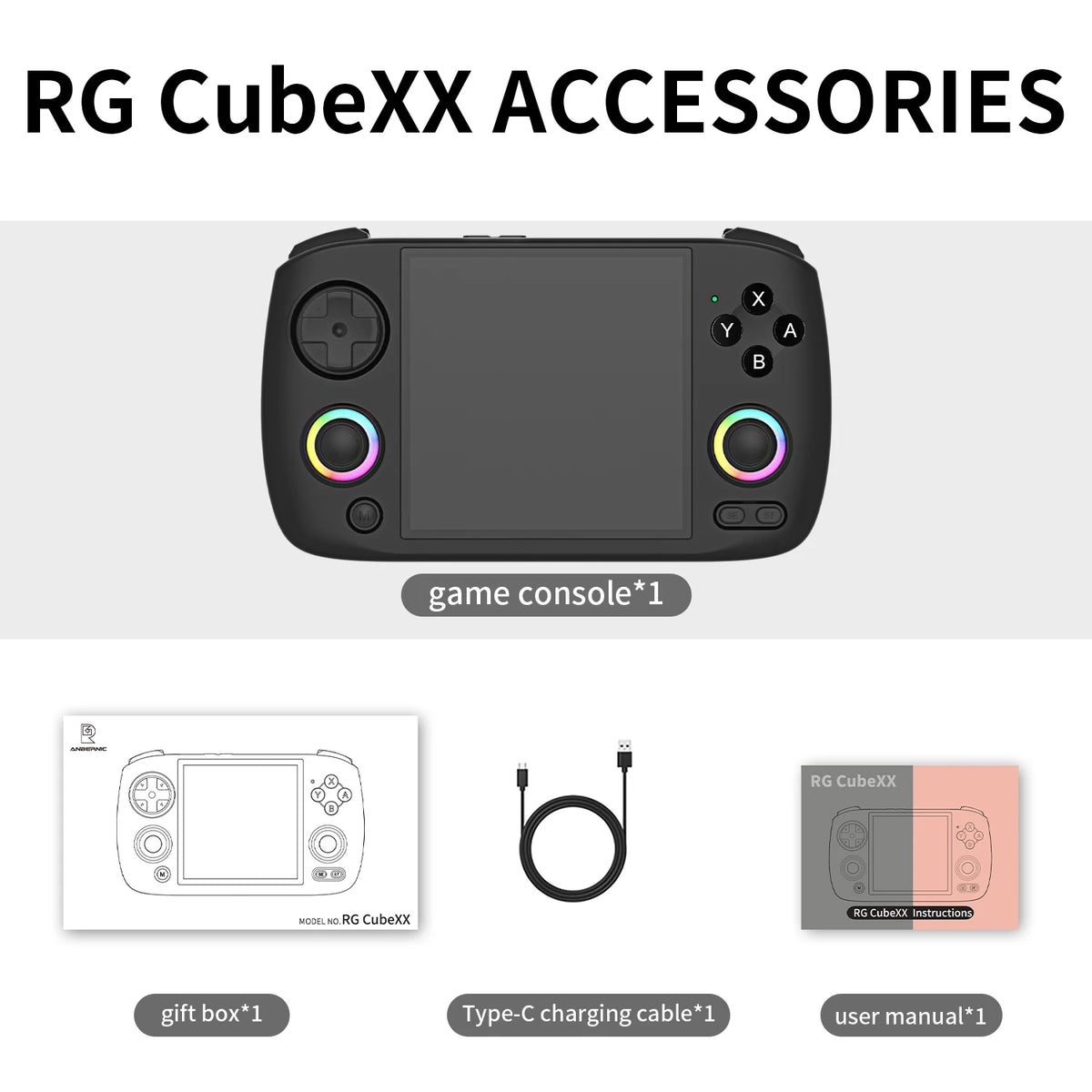 ANBERNIC RG CubeXX & RG40XX H & RG35XX H Retro Handheld Game Console H700 Linux 64-bit 5000 Video Games Supports WIFI Bluetooth