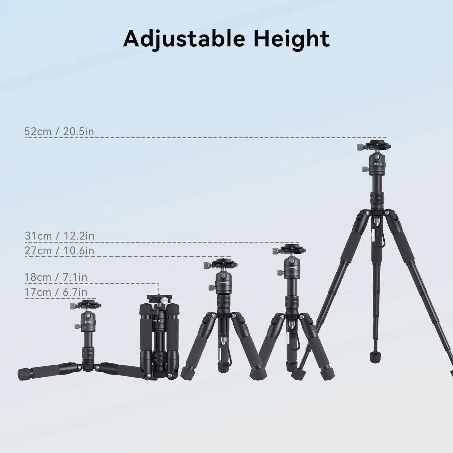 SmallRig Aluminum Mini Tripod VT-20 with 360° Ball Head for DSLR Camera Video Camcorder Load up to 13lb/6kg -4289