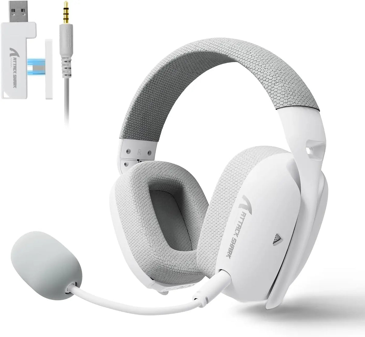 ATTACK SHARK L80PRO Wireless Gaming Headset Lightseed Tech- Built-in&Detachable Dual Microphone-Lightweight Headphone-Tri-Mode