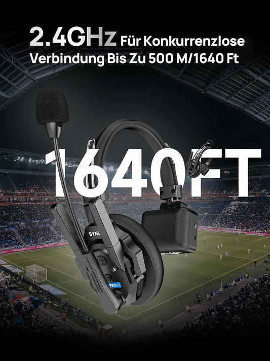 SYNCO XTALK XPRO 2.4G Wireless Intercom Headset 500m 5-Person Communication Noise Reduction for Live Broadcast & Video Shooting