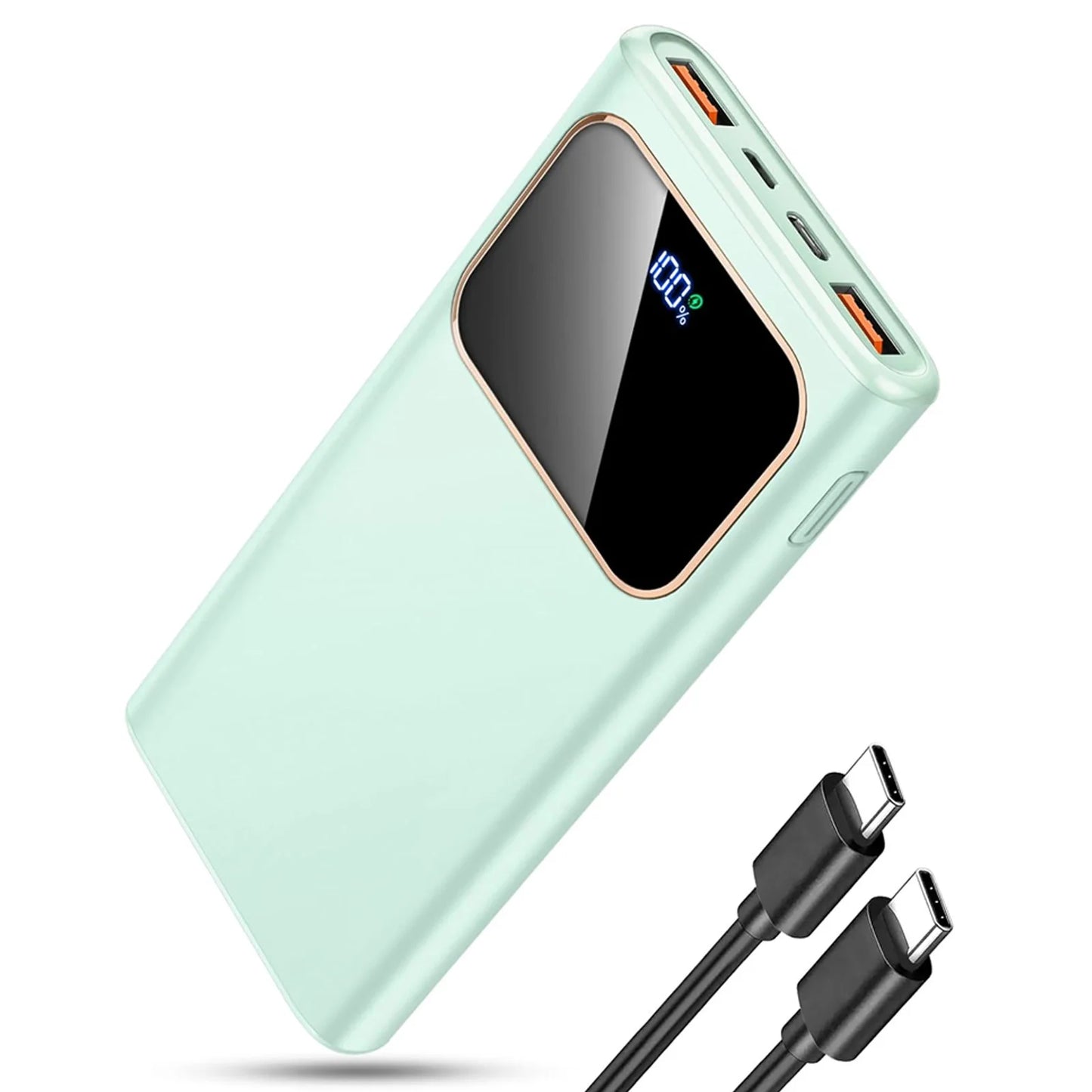 DY201 22.5W Fast Charge Power Bank 10000mAh | USB-C 3 Ports + 8-Layer Protection | LED Display Universal Compatibility.