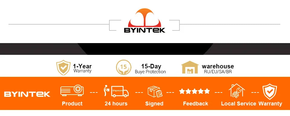 BYINTEK U4 LOVE 1 Projector 4K Smart 1080P Mini Home Theater Video Android WIFI for Smartphone Cinema