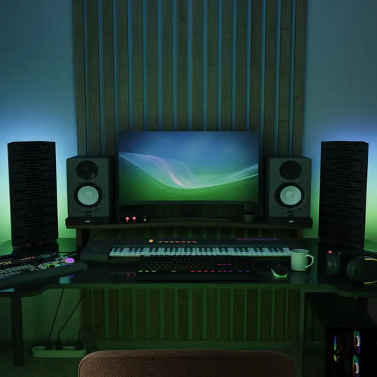 2er-Pack WAVE-mini Bass Trap & RGB-Lampe für Podcasts