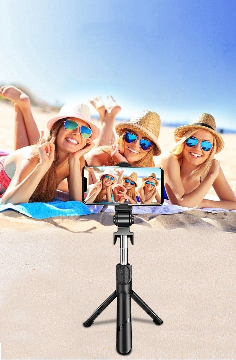 Palo selfie 3 en 1 con trípode Bluetooth y luz de relleno para smartphone