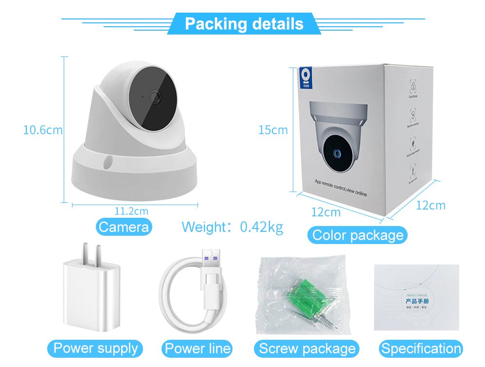 Cámara IP WiFi Vigilabebés Cámara de seguridad para el hogar