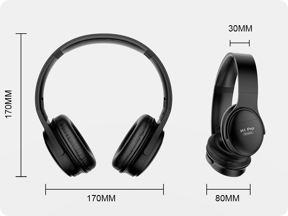 Geräuschunterdrückende, faltbare Bluetooth V5.0 Stereo-Wireless-Kopfhörer