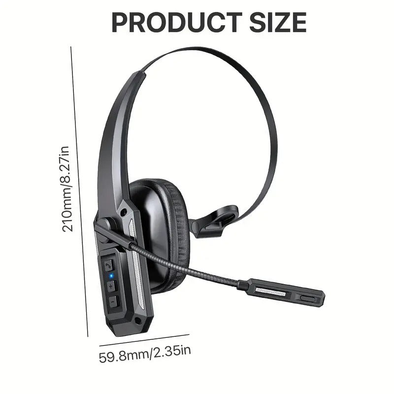Wireless V5.3 Headset with Mic 60Hrs Playtime-4