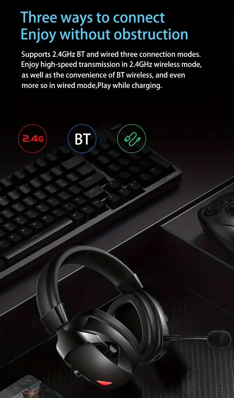 Over-Ear Gaming Headset Wireless and Wired-4