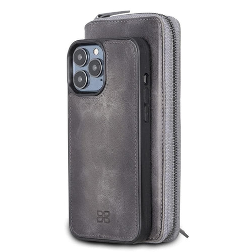 Abnehmbare Leder-Reißverschluss-Brieftaschen-Hüllen für die Apple iPhone 13 Serie