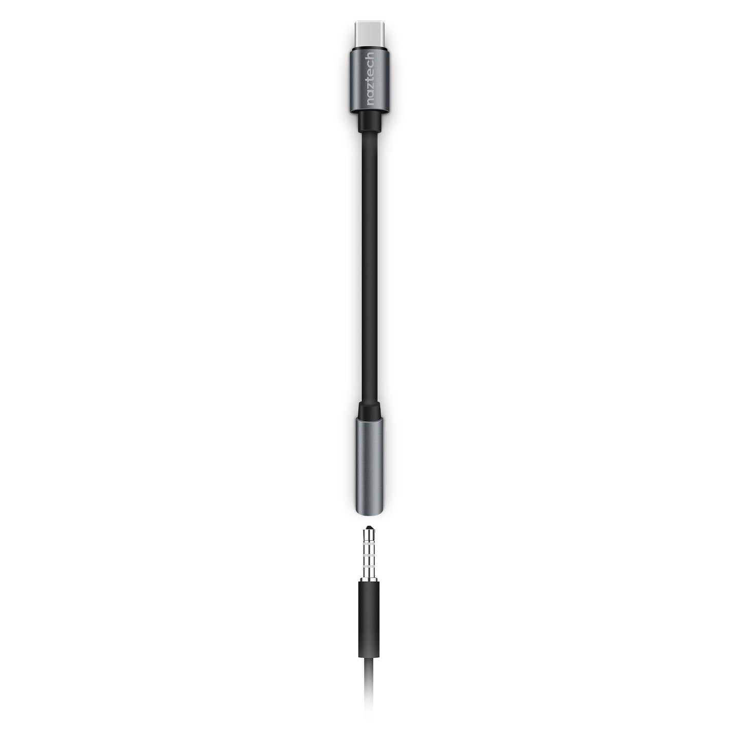 Adaptador de audio Naztech USB-C a 3.5mm con función Plug and Play