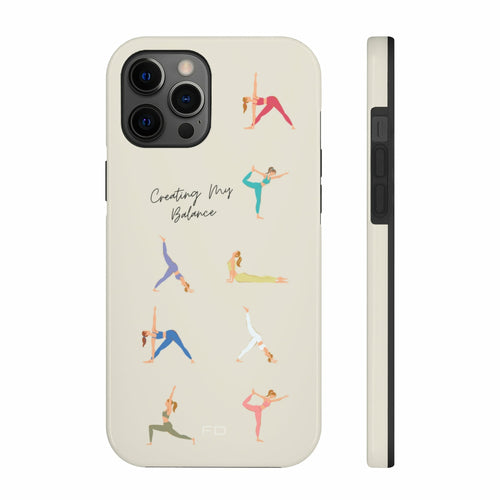 Yoga-Posen Robuste Hülle für iPhone mit kabelloser Ladefunktion