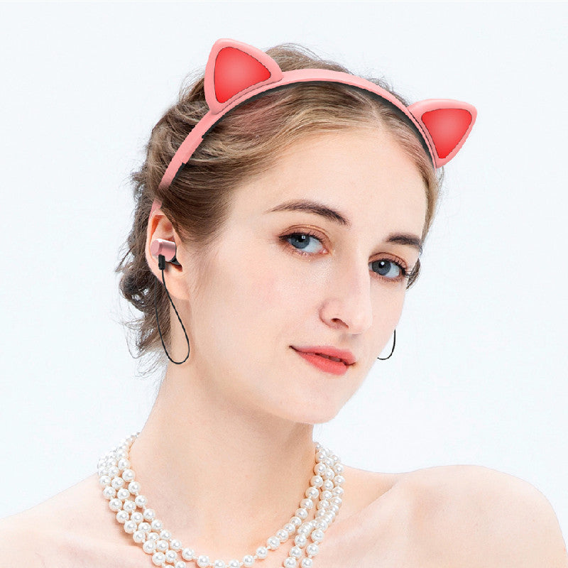 Cat Ear Headset With Microphone For All Phones