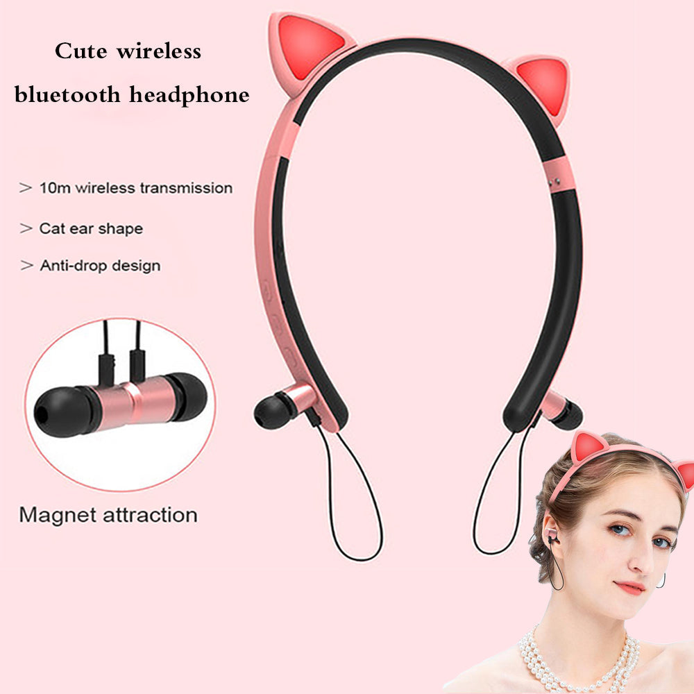 Cat Ear Headset With Microphone For All Phones