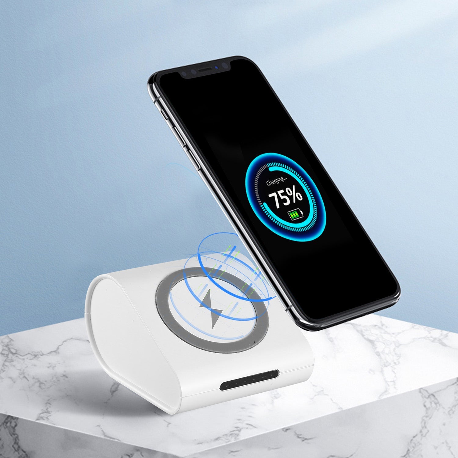 1Pc 10400mAh Qi Wireless Charging Power Bank  For IOS Phone XS MAX XR