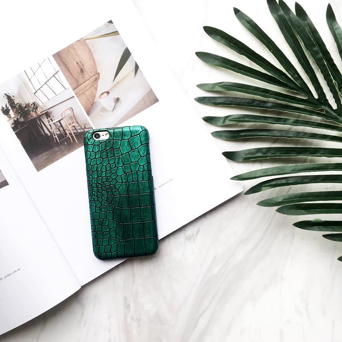 Blackish Green Crocodile iPhone Case