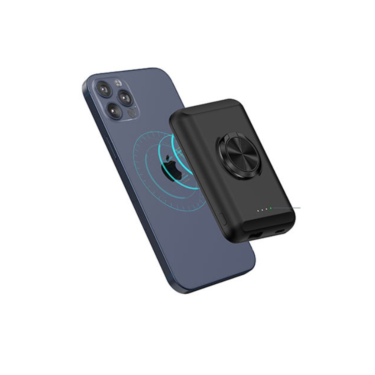 Kabelloses magnetisches Ladegerät und Powerbank für iPhone 12