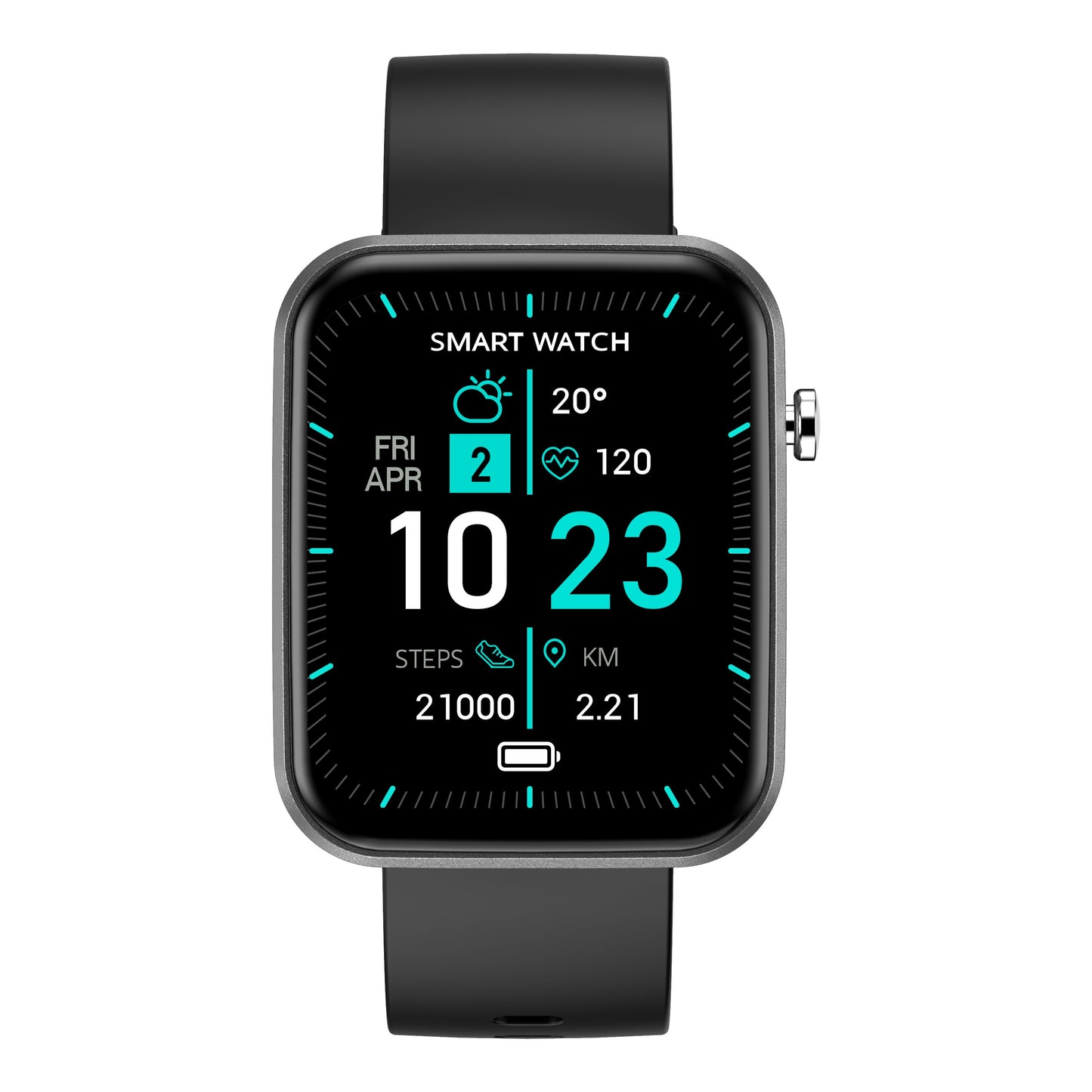 Fortschrittliche Smartwatch mit drei Armbändern und Wellness- + Aktivitäts-Tracker