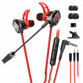 Wired Mobile Phone Computer Headset In-ear Long Mic Gaming