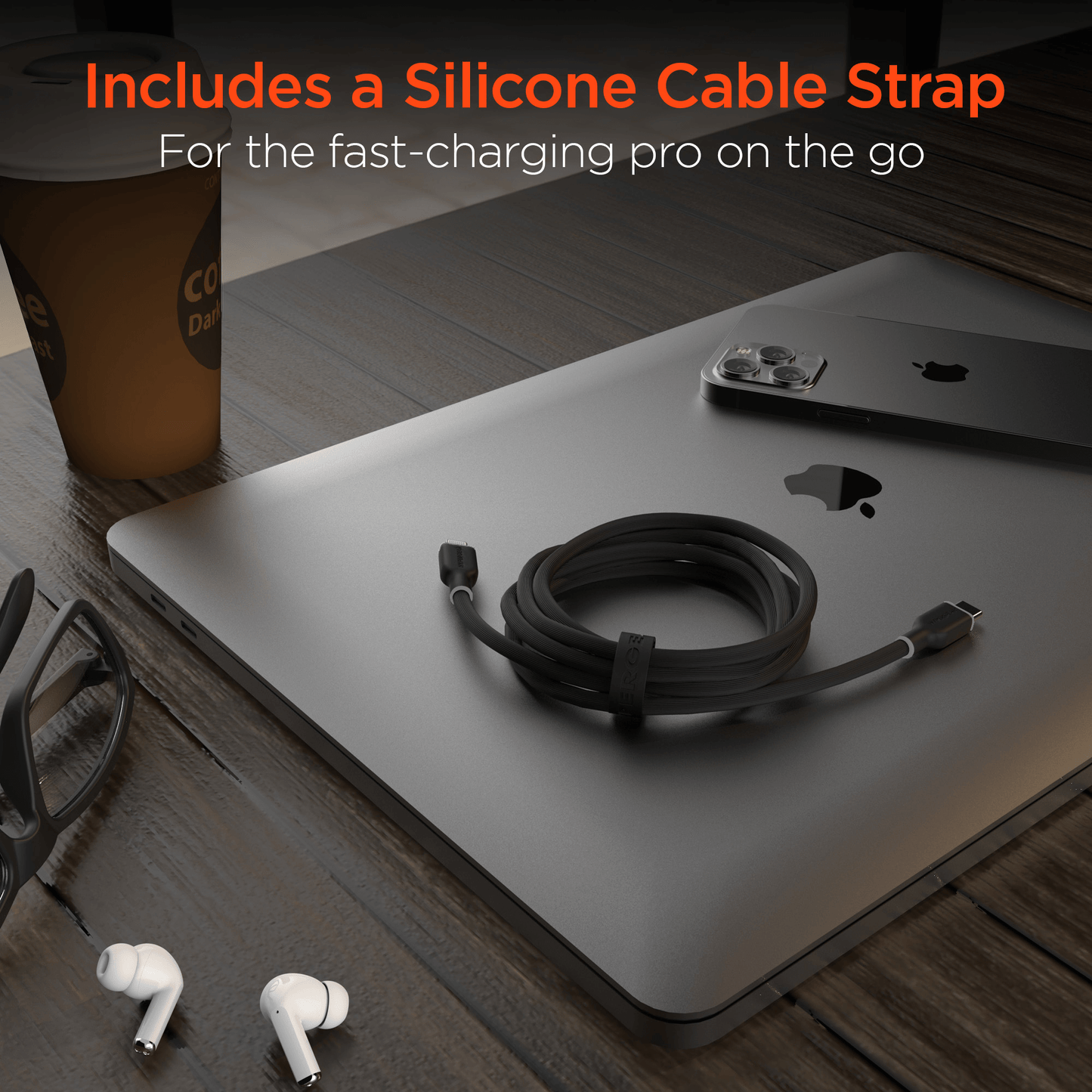 HyperGear Flexi PRO USB-C auf Lightning Kabel 3m