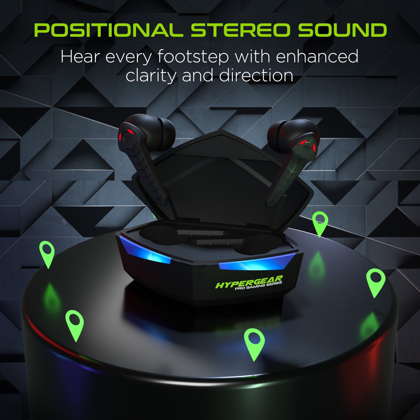 HyperGear CobraStrike True Wireless Gaming Earbuds mit verzögerungsfreiem Sound