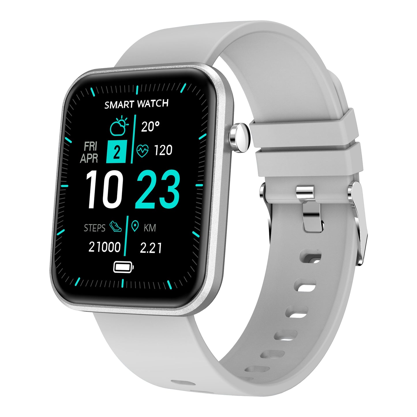 Fortschrittliche Smartwatch mit drei Armbändern und Wellness- + Aktivitäts-Tracker