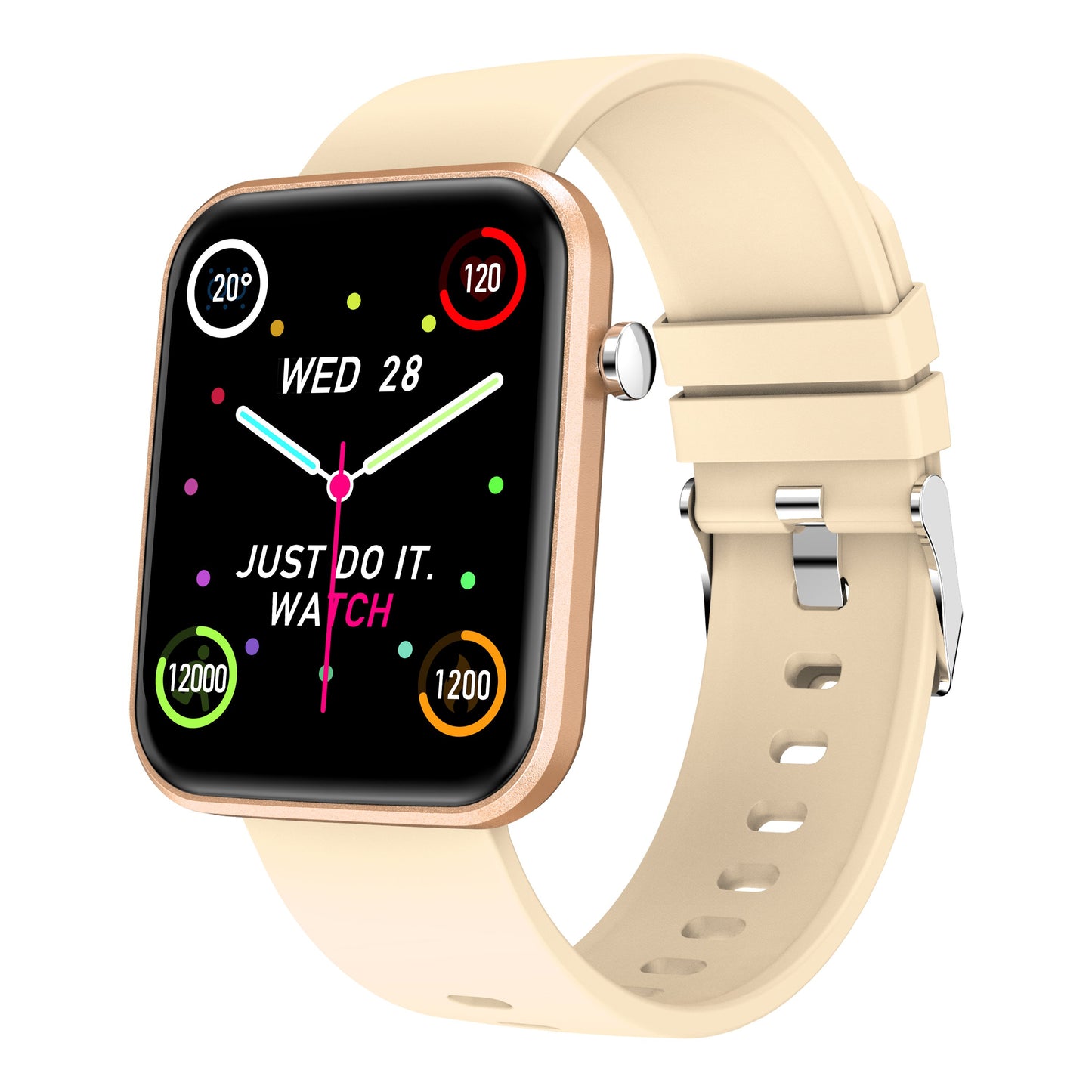 Fortschrittliche Smartwatch mit drei Armbändern und Wellness- + Aktivitäts-Tracker