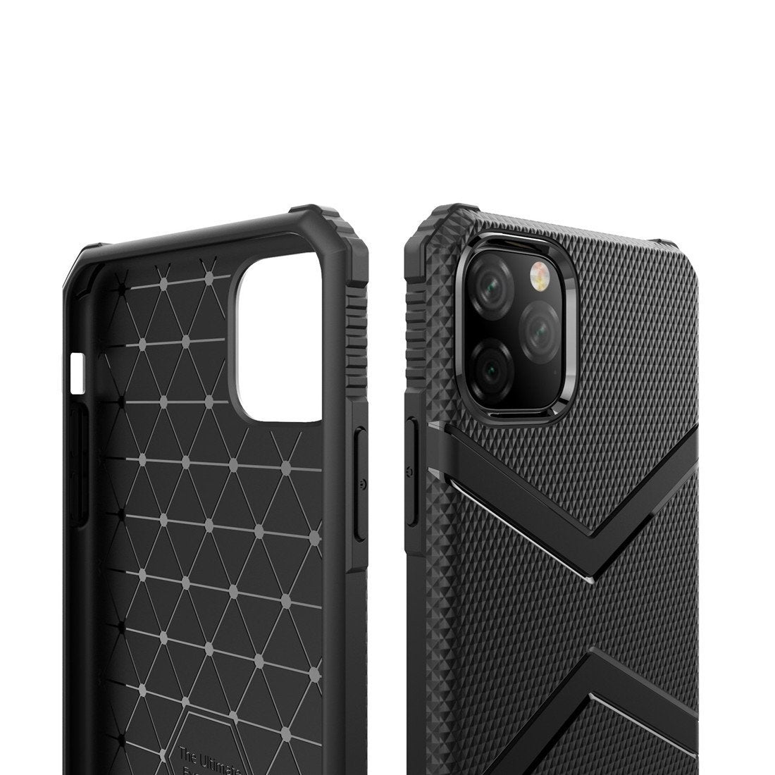 Funda protectora de TPU de diseño de diamante AMZER para iPhone 11 Pro Max - Negro
