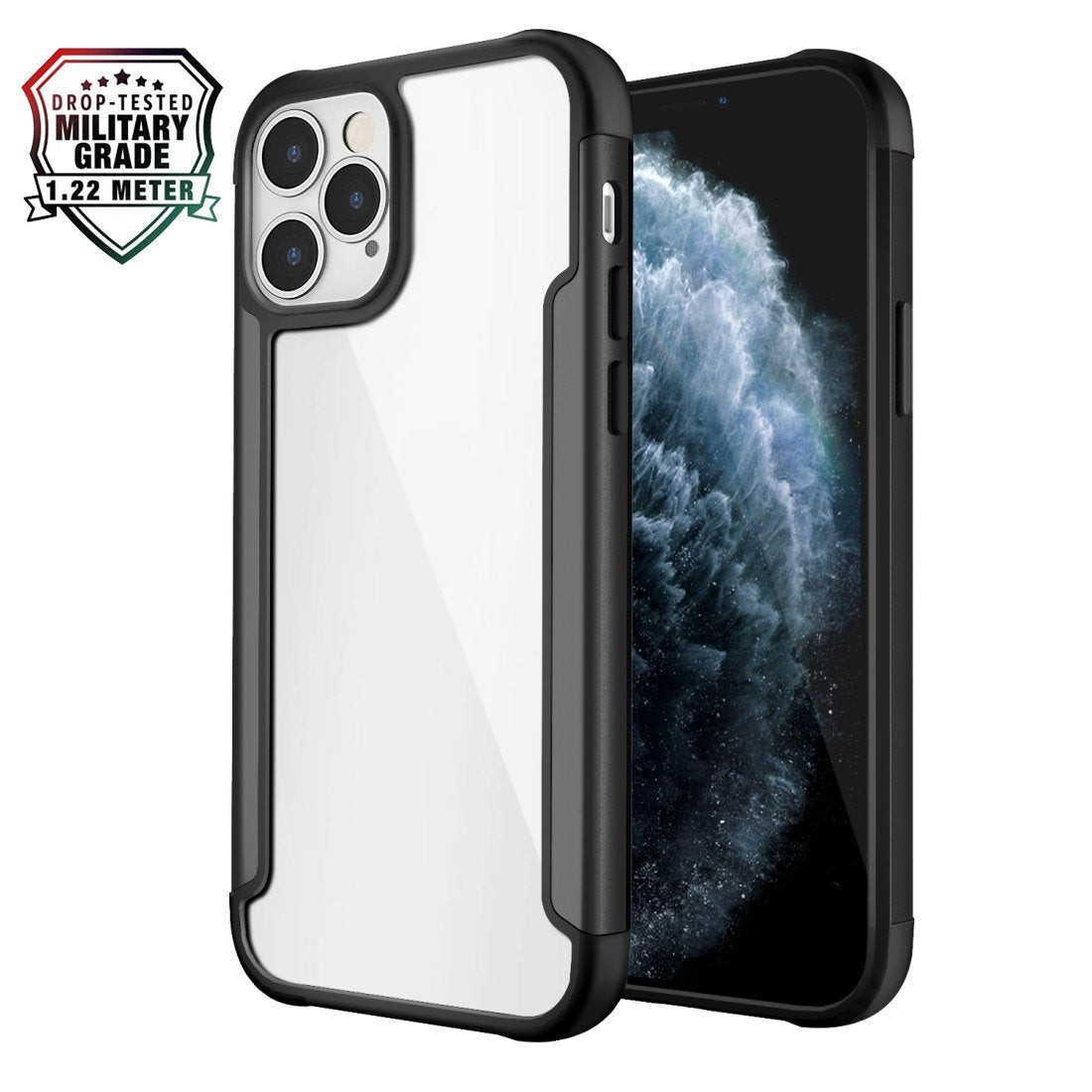 AMZER Ultra Hybrid SlimGrip Hülle für iPhone 12 Pro Max mit Klarsicht