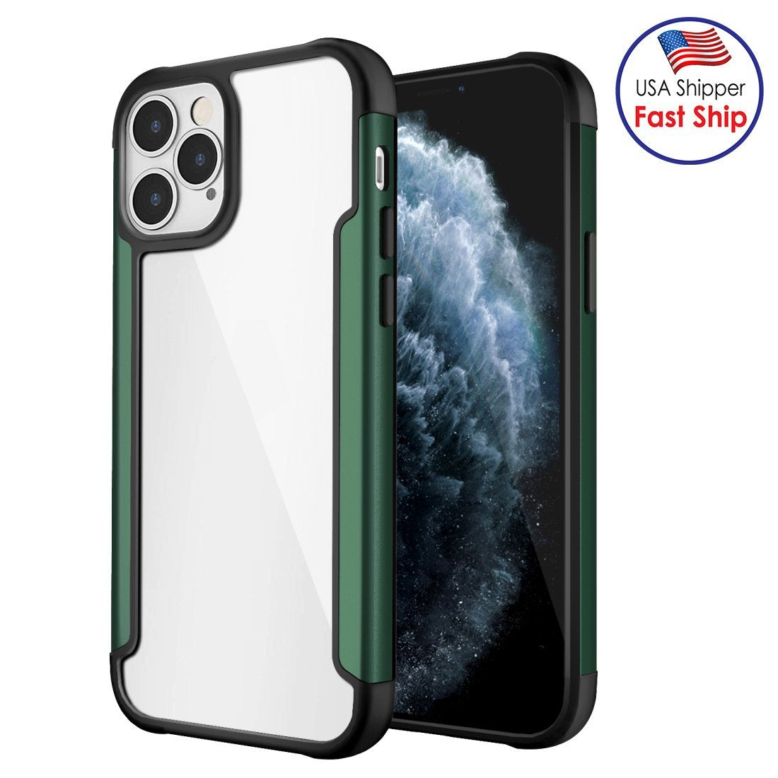 AMZER Ultra Hybrid SlimGrip Hülle für iPhone 12 Pro Max mit Klarsicht