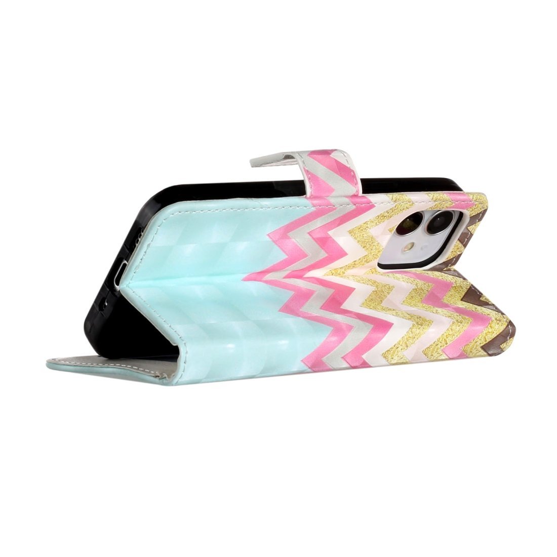 Funda tipo libro AMZER con impresión 3D y cartera para iPhone 12 Max