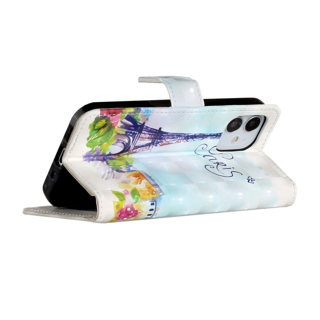 Funda tipo libro AMZER con impresión 3D y cartera para iPhone 12 Max
