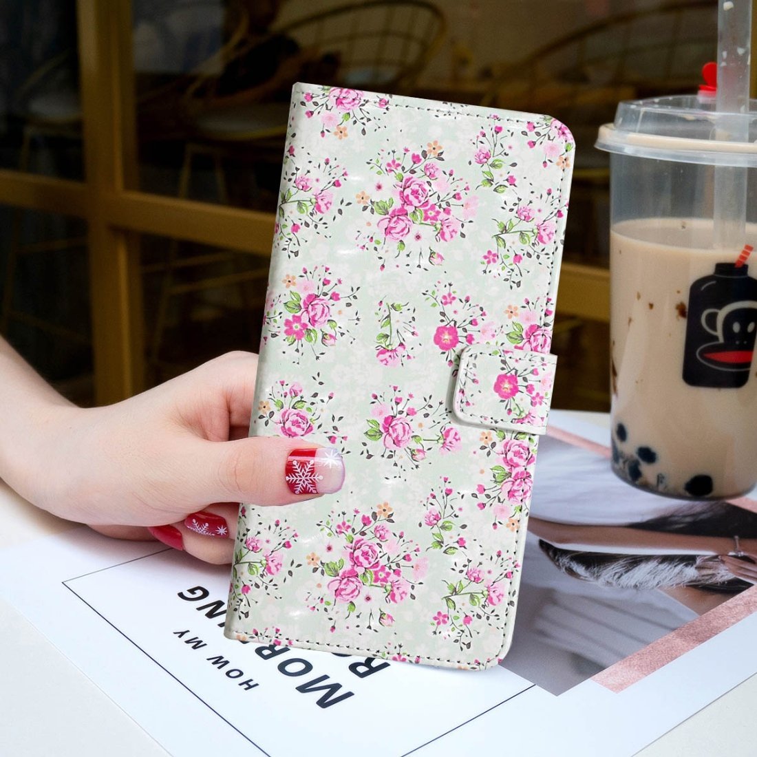 Funda tipo libro AMZER con impresión 3D y cartera para iPhone 12 Max