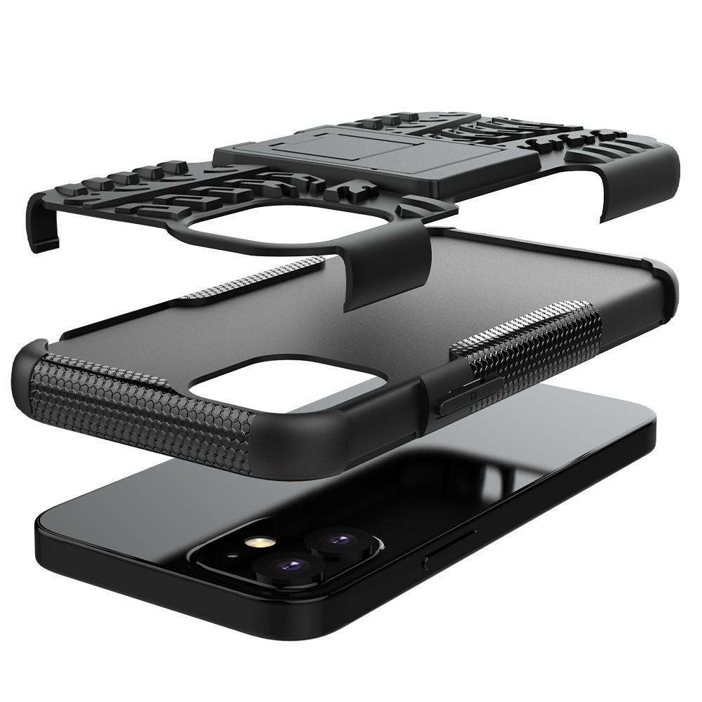 Funda con soporte de doble capa AMZER Hybrid Warrior para Apple iPhone 12