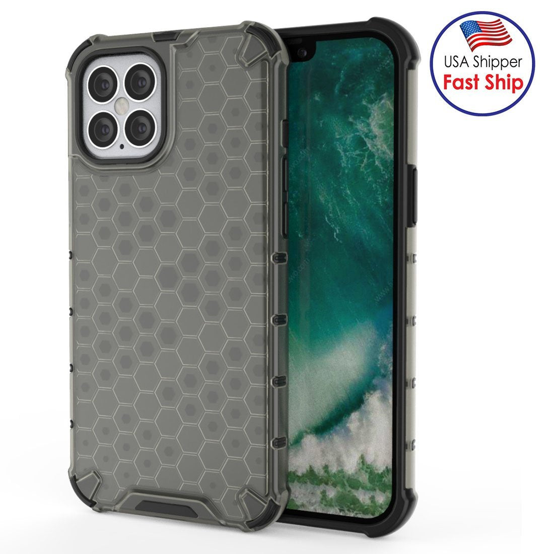 AMZER Honeycomb SlimGrip Hybrid Bumper Case für iPhone 12 Pro Max