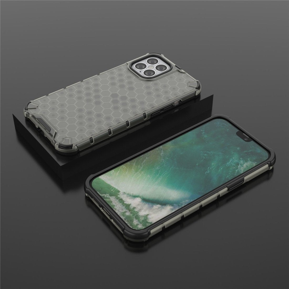 AMZER Honeycomb SlimGrip Hybrid Bumper Case für iPhone 12 Pro Max