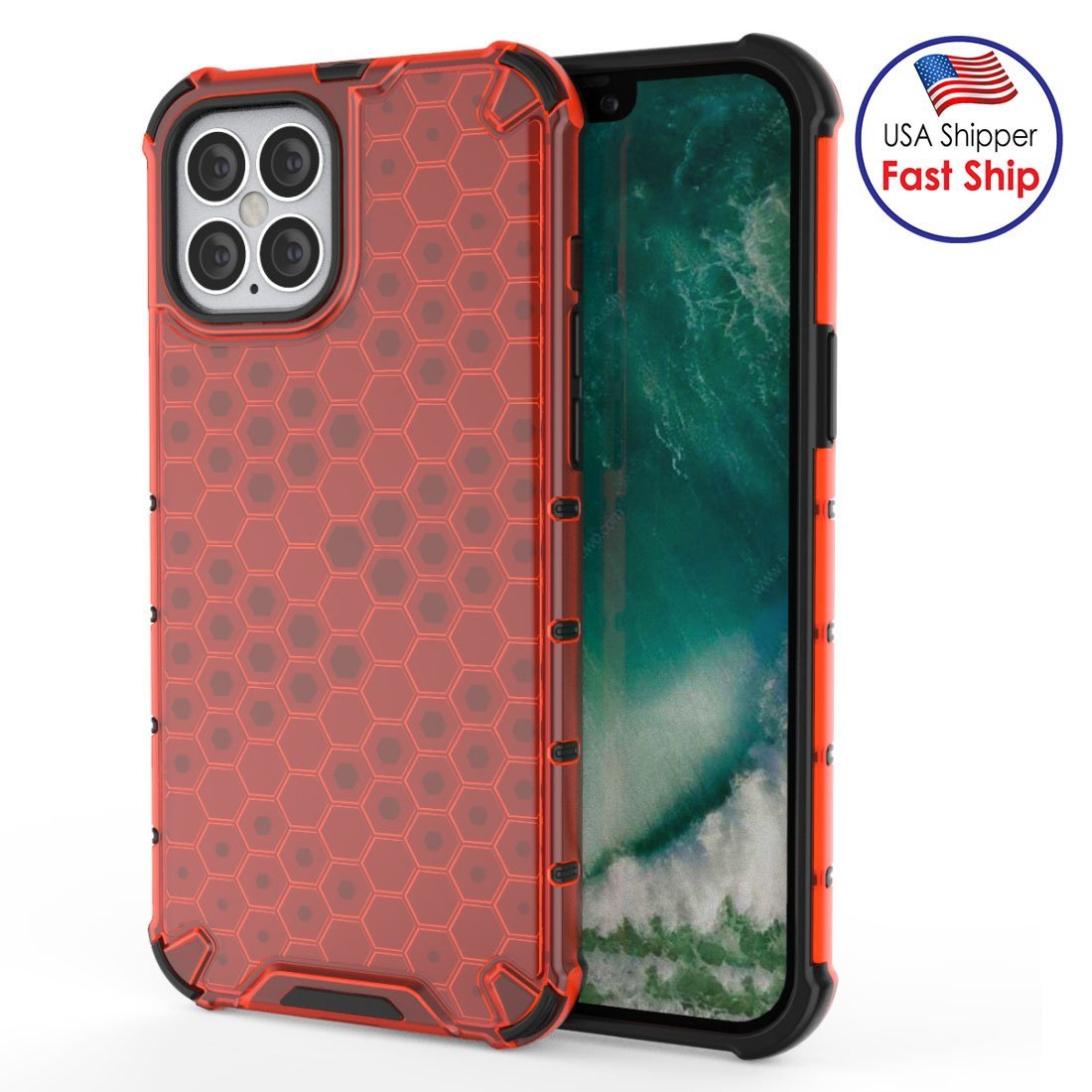 AMZER Honeycomb SlimGrip Hybrid Bumper Case für iPhone 12 Pro Max