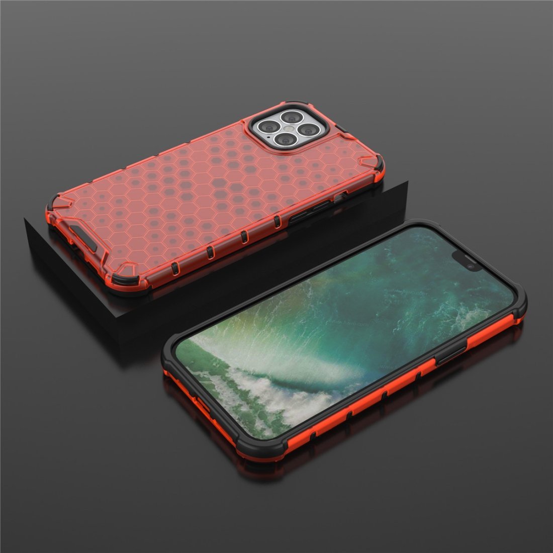 AMZER Honeycomb SlimGrip Hybrid Bumper Case für iPhone 12 Pro Max