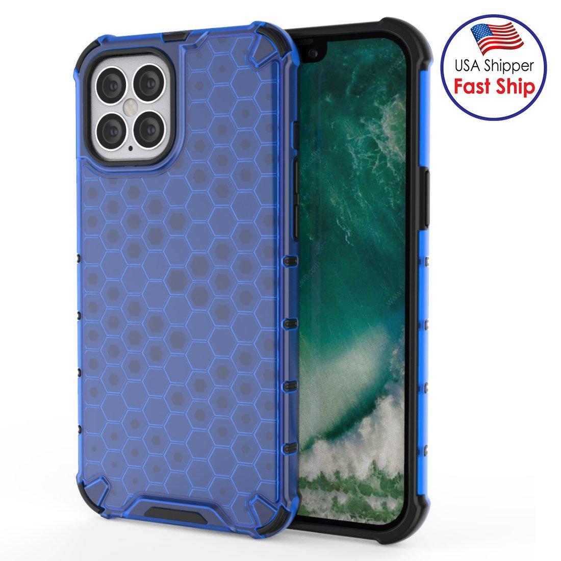 AMZER Honeycomb SlimGrip Hybrid Bumper Case für iPhone 12 Pro Max