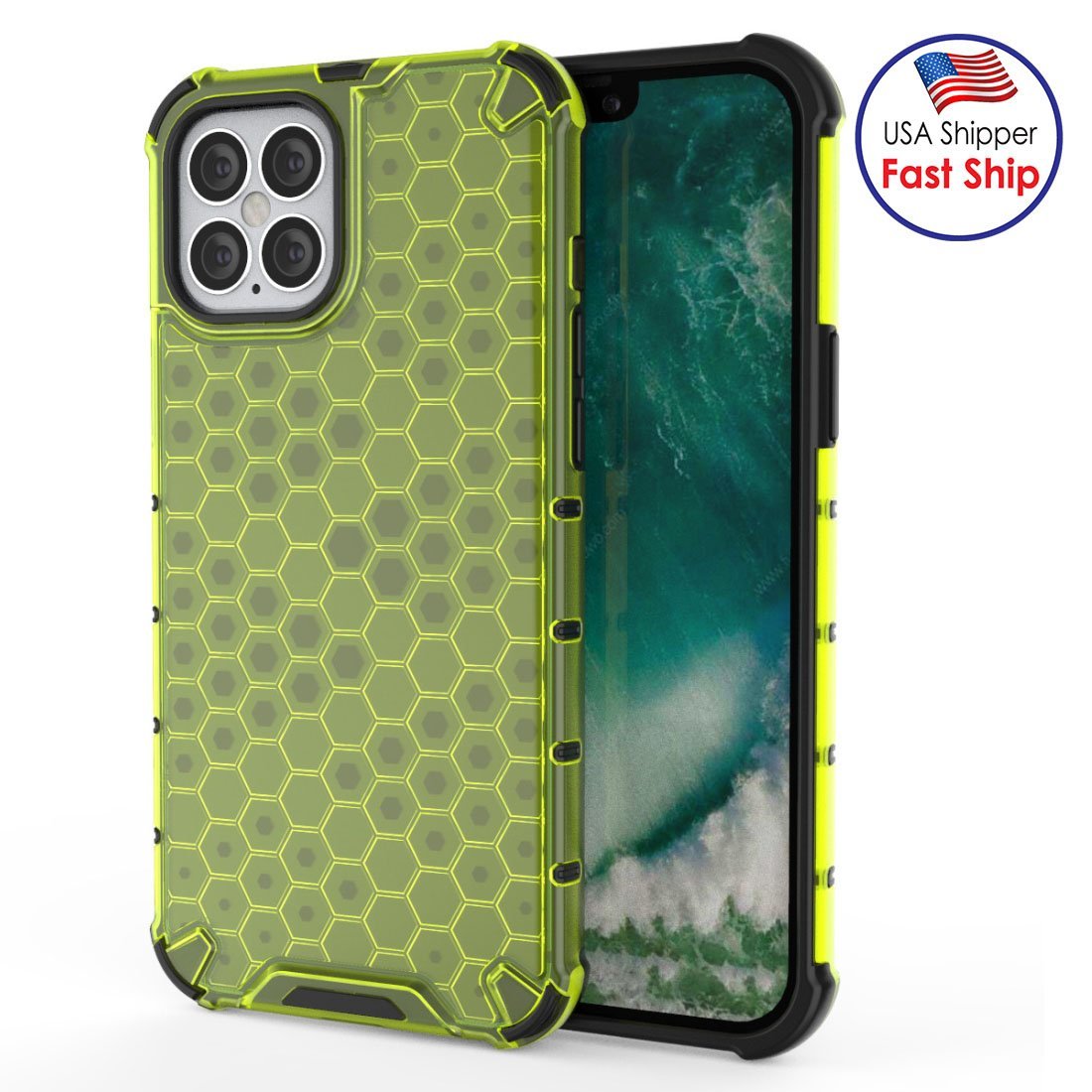 AMZER Honeycomb SlimGrip Hybrid Bumper Case für iPhone 12 Pro Max