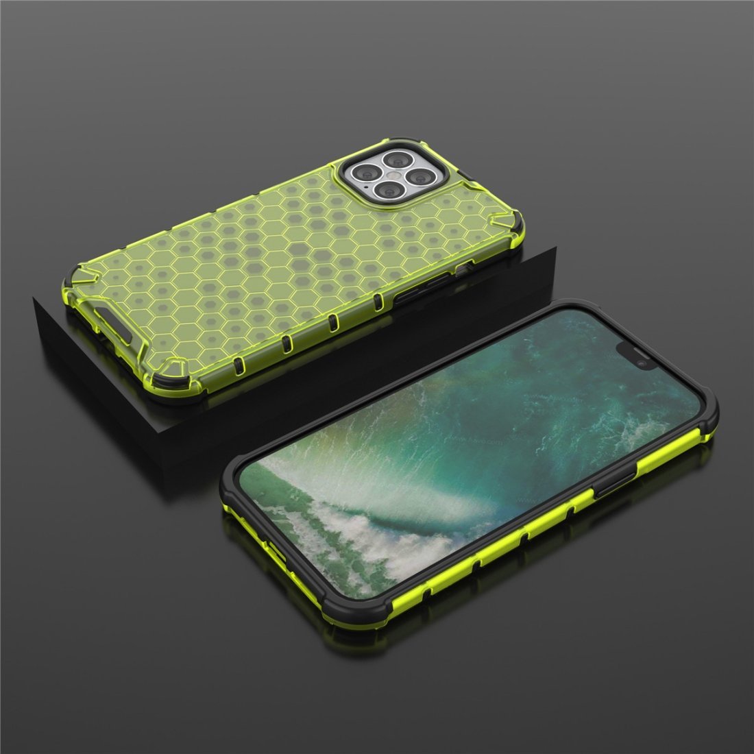 AMZER Honeycomb SlimGrip Hybrid Bumper Case für iPhone 12 Pro Max