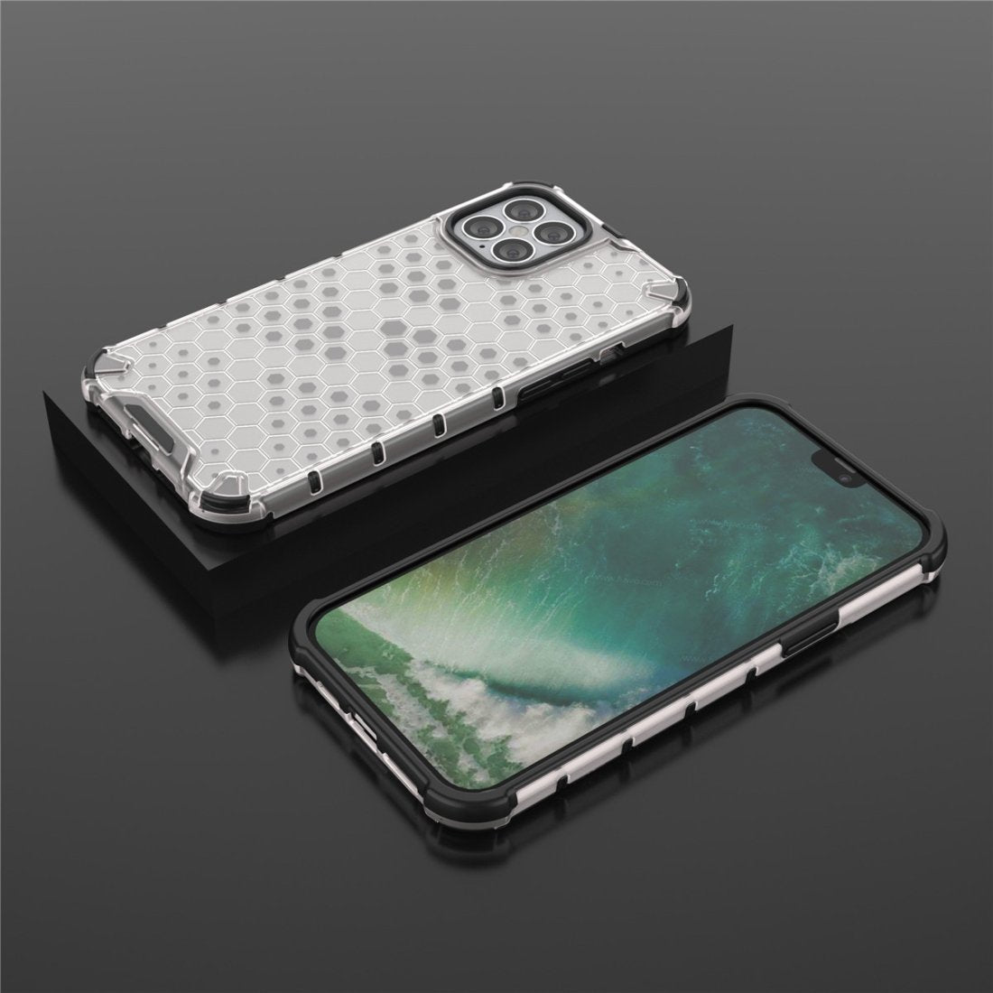 AMZER Honeycomb SlimGrip Hybrid Bumper Case für iPhone 12 Pro Max