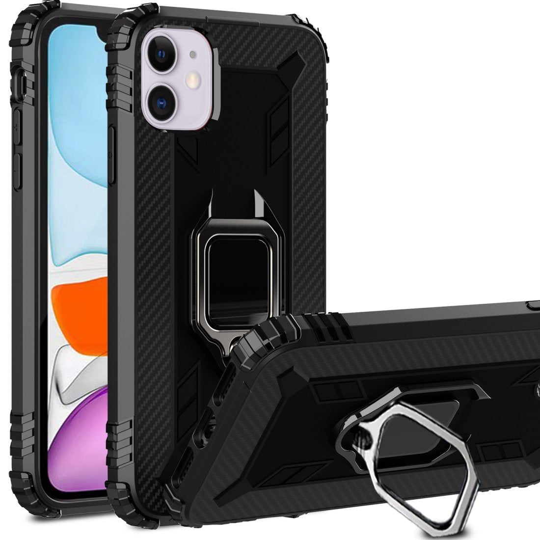 Funda AMZER Sainik con soporte magnético de anillo de 360° para iPhone 12 Pro Max